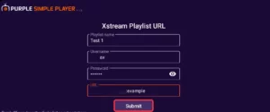 Xtream Playlist Submit button